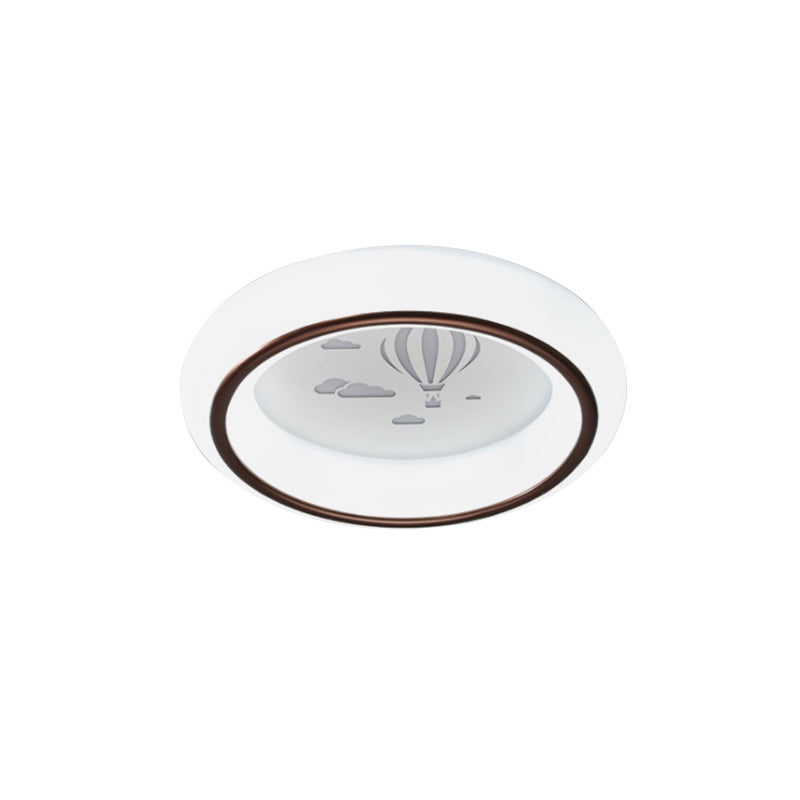Nordic Acrylic Led Ceiling Light With Elk/Star/Hot Air Balloon Pattern - Flush Mount