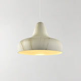 1-Light Warehouse Onion Aluminum Pendant - White/Coffee/Wood Ideal For Dining Room