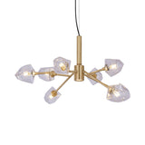 Postmodern Crystal Gemstone Brass Chandelier With 8 Heads - Ceiling Pendant Lamp