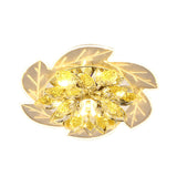 Modern Led Crystal Flower Ceiling Light Flush Mount