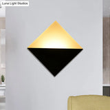 8 Contemporary Led Wall Lamp - Acrylic Shade Black/White Square Sconce Light