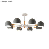 8-Light Modern Metal Spherical Hanging Lamp Chandelier For Living Room
