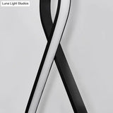 8-Shaped Acrylic Led Wall Sconce In Black/White - Warm/White Lighting