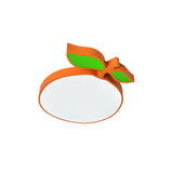 Contemporary Led Flush Mount Light Fixture With Acrylic Shade - White Grape/Banana/Apple Theme