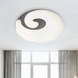 Modern Acrylic Led Flush Light Fixture In Grey/White/Blue - Cloud Design
