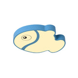 Cartoon Fish Ceiling Light For Kids Bedrooms White/Blue Led Acrylic Flushmount Fixture