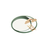 Contemporary Led Bedroom Flush Light With Acrylic Shade & Rainbow Bridge/Windmill/Carrot Décor