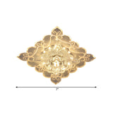 Contemporary Floral Led Crystal Ceiling Light - Clear Beveled Multi Color/White/Warm