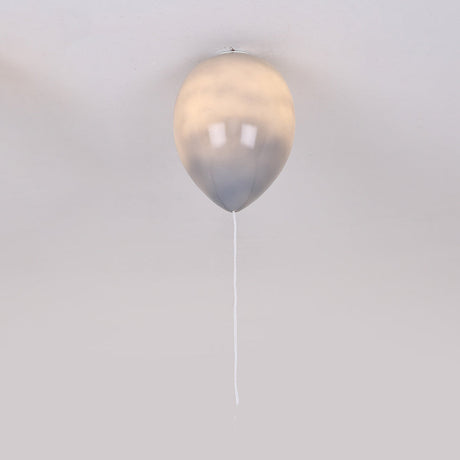 Kid’s Cartoon Balloon Glass Flush Mount Ceiling Light Fixture For Bedroom Grey / 6’