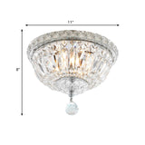 Modern 6-Light Clear Crystal Flush Mount Ceiling Lamp Fixture
