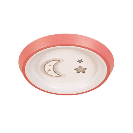 Ultrathin Ceiling Flush Light For Kids Bedroom - Acrylic Led Lamp In White With Cute Cartoon Design
