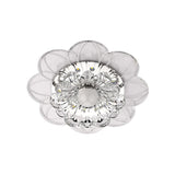 Contemporary Led Flower Flushmount Ceiling Light W/ Clear Crystals - Warm White & Multi Color /