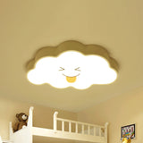 Cartoon Nursery Led Ceiling Light With Cloud Acrylic Shade