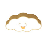 Cartoon Nursery Led Ceiling Light With Cloud Acrylic Shade