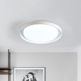 Minimalist Disc Ceiling Flush Led Lighting For Childrens Bedrooms - White/Green/Pink Colors White
