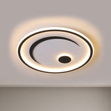 Nordic Led Flush Mount Light In Black/Gold Or White/Warm - Bedroom Lighting Fixture