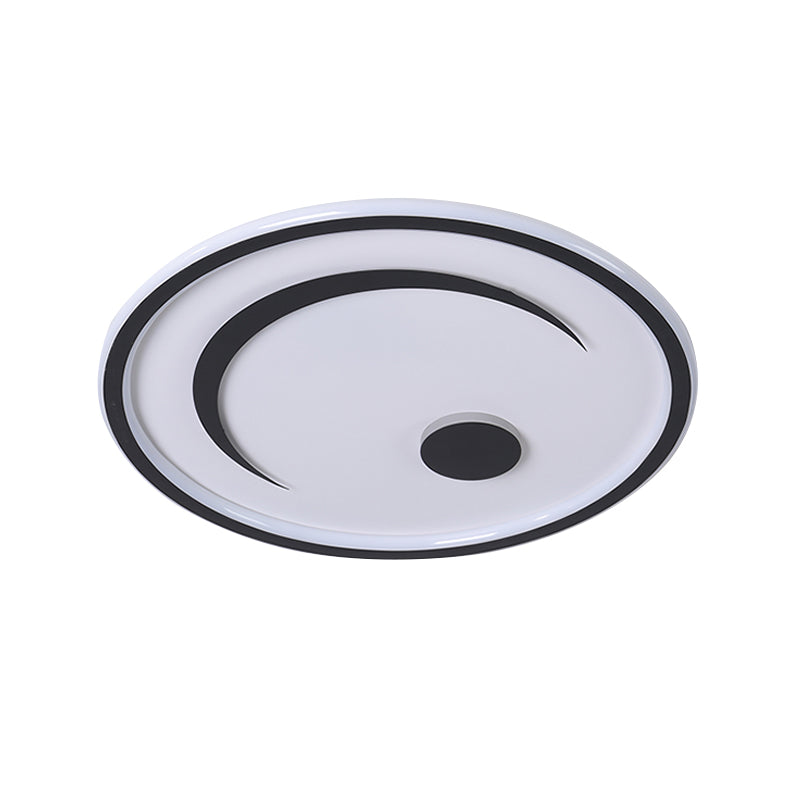 Nordic Led Flush Mount Light In Black/Gold Or White/Warm - Bedroom Lighting Fixture
