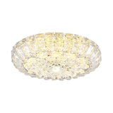 Simplicity Corridor Led Flushmount Ceiling Light With Clear Crystal Block Shade - 8/12 Options
