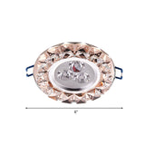 Rose Gold Crystal Flush Mount Led Ceiling Lamp - Modern Thin & Beveled