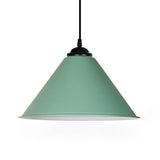 Retro Style Metal Cone Shade Ceiling Light Fixture Black/Gray/White 1-Light Hanging Lamp For Bedroom