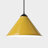 Retro Style Metal Cone Shade Ceiling Light - Black/Gray/White 1 Bedroom Hanging Lamp