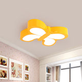 White/Yellow Butterfly Led Ceiling Flush Mount For Kindergarten