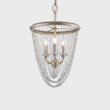 Gold Crystal Chandelier Lamp With 3 Heads - Contemporary Suspension Light