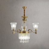 Modern Gold Crystal Chandelier - 6/9-Head Clear Pendant Lamp For Bedroom