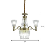 Modern Gold Crystal Chandelier - 6/9-Head Clear Pendant Lamp For Bedroom