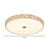 Gold Minimalist Led Ceiling Light With Glass Diffuser For Bedrooms