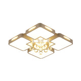 Minimalist Crystal Ball Led Ceiling Lamp - Acrylic White Flush Mount Light