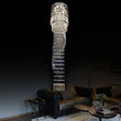 9-Head Led Pendant Lighting: Elegant Gold Crystal Cascading Multiple Hanging Lamp