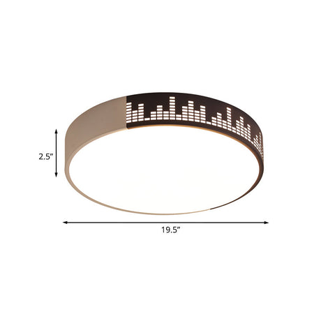 Modern White-Khaki Led Acrylic Ceiling Mounted Light For Bedroom