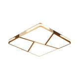 Modern Integrated Led Ceiling Light Fixture With Acrylic Shade - White Flush Mount