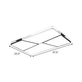 Modern Integrated Led Ceiling Light Fixture With Acrylic Shade - White Flush Mount
