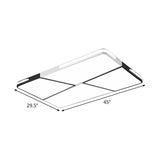 Modern Integrated Led Ceiling Light Fixture With Acrylic Shade - White Flush Mount