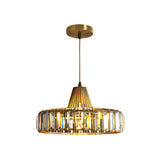 Gold Hat Crystal Pendant Light - Postmodern Ceiling Lamp For Dining Room