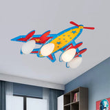 Chic Modern Flush Mount Ceiling Light Fixture With 3 Multi-Color Metal Bulbs For Kindergarten