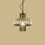 Modern Geometric Crystal Block Pendant Lamp - Black Ceiling Lighting