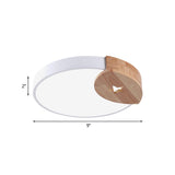 9’/12’ Circle White Led Flush Light With Acrylic Ceiling Mount - Modern White/Warm