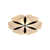 Minimalist Black Floral Flush Mount Led Ceiling Light For Bedroom - White/Warm Option