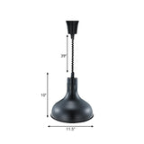 Retro Style Black Metal Pendant Light With Extendable Arm For Kitchen 1-Light Dome Shade 7/11.5 Wide