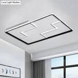 Acrylic Block Led Flush Ceiling Light Fixture - Simplicity Design 19’/23’/27.5’ Wide