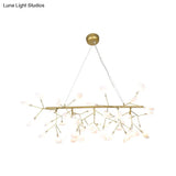Acrylic Leaf-Shaped Led Hanging Light Fixture For Dining Room - Modern Island Lighting