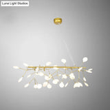Acrylic Leaf-Shaped Led Hanging Light Fixture For Dining Room - Modern Island Lighting