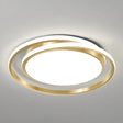 Acrylic Led Ceiling Lamp In Brushed Gold - Simple Style Flush Mount For Bedroom / 18 White