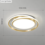 Acrylic Led Ceiling Lamp In Brushed Gold - Simple Style Flush Mount For Bedroom