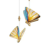 Acrylic Led Pendant Light Fixture: Art Deco Suspension Lighting For Bedroom With Butterfly Design