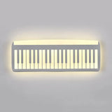 Acrylic Led Sconce Lamp With Clock: Modern Musical Instrument Design For Childs Bedroom White / C