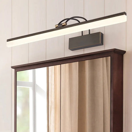 Acrylic Led Swing Arm Vanity Mirror Light - Minimalist Bathroom Wall Fixture Black / 15.5